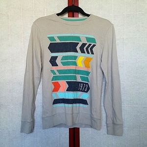 Cherokee Gray long-sleeved graphic tee. Kid's size L (12-14).